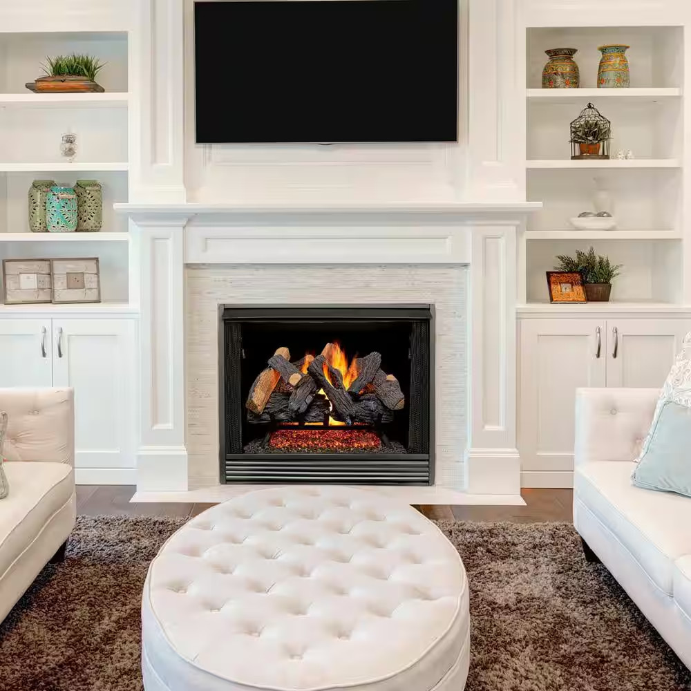 Vented Natural Gas Fireplace Log Set - 24 In., 55,000 BTU, Heartland Oak