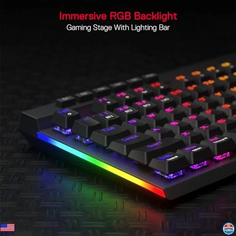 Wireless RGB Mechanical Gaming Keyboard, 104 Keys, Hot-Swap, Media Controls - Image 3 of 4