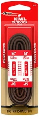 SC Johnson Kiwi Shoe Laces Outdoor Round Brown 54 Inches 54 inch, 