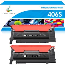 2 x Compatible Black Toner Compatible With Samsung CLT-K406S Xpress C410W C460FW