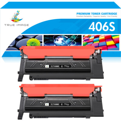 2 x Compatible Black Toner Compatible With Samsung CLT-K406S Xpress C410W C460FW