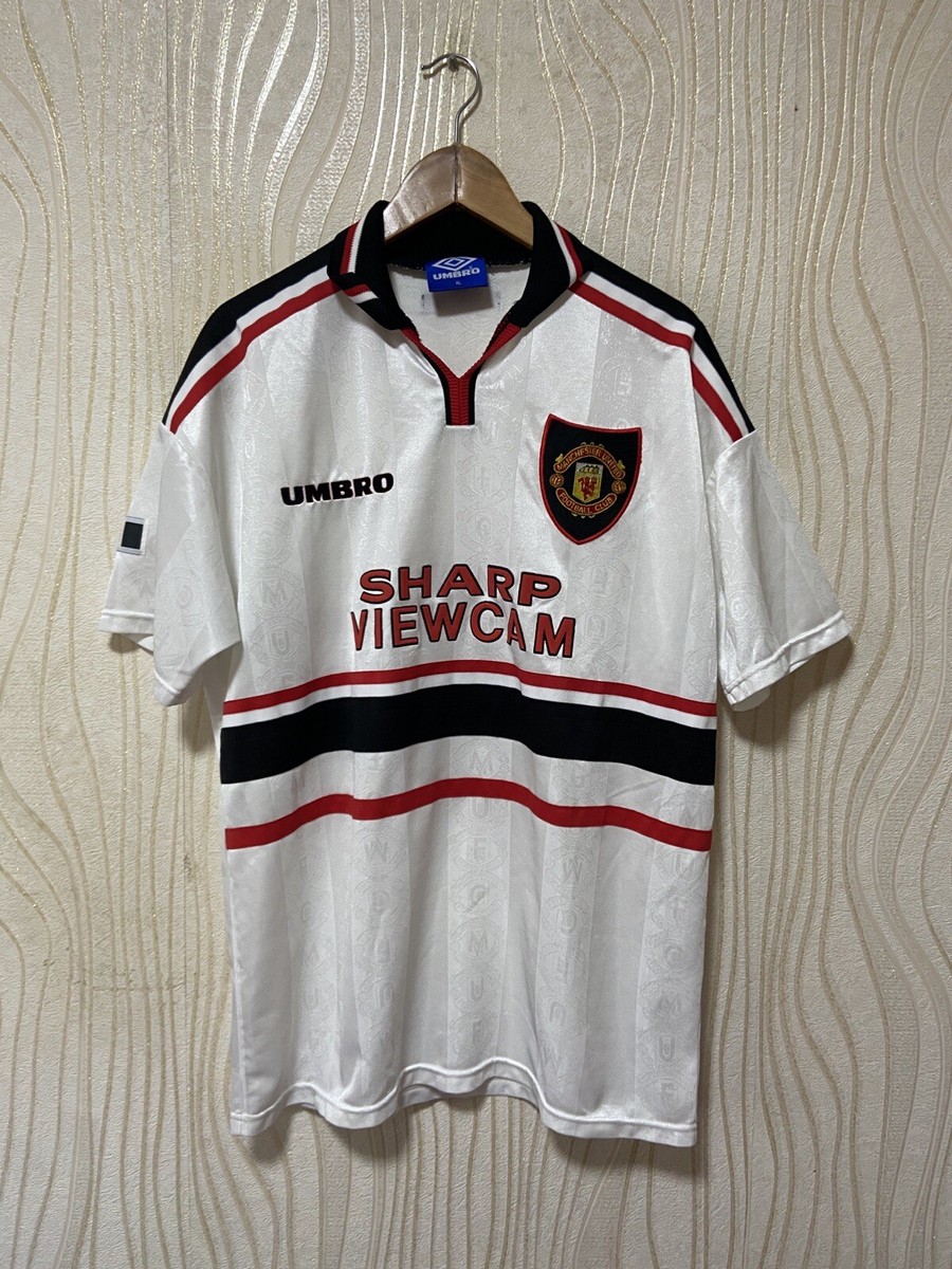 MANCHESTER UNITED 1998 1999 AWAY FOOTBALL SHIRT SOCCER JERSEY