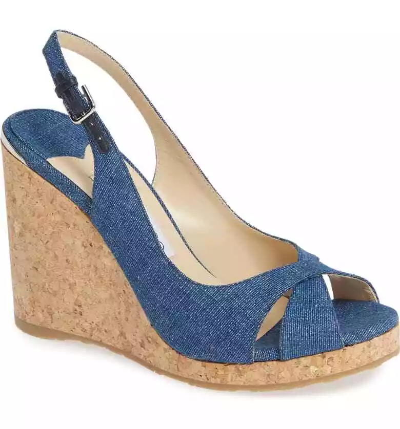 Navy hotsell slingback wedges