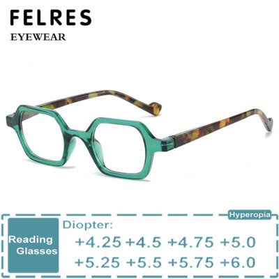 Men Women Square Reading Glasses To