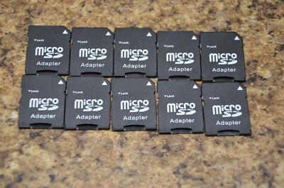 Lot of 10 Sandisk microSD micro SDHC to SD Memory Card Adapter