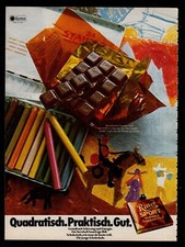 3w7671/ Reklame von 1973 &ndash; RITTER SPORT &ndash; Quadratisch. Praktisch. Gut.