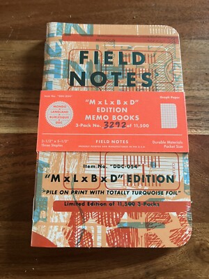 Field Notes Notebooks MLBD (Mondo LandLand Burlesque DDC) #3292 of 11,500