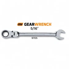 GEARWRENCH 9705 -  5/16"  Flex-Head Combination Ratcheting Wrench 72T - NEW