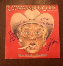* COMMANDER CODY & HIS LOST PLANET AIRMEN * signed album * LIVE ONE HERE * 2