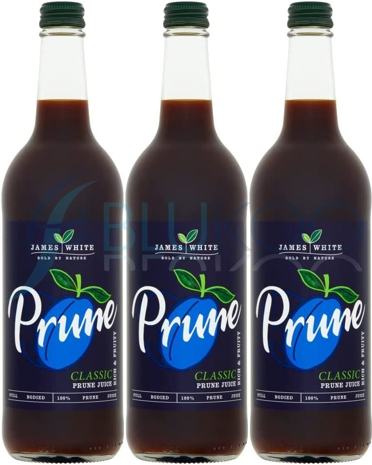 James White Prune Juice from Concentrate 750ml (Pack of 3) UK