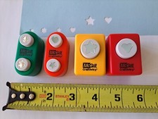 MCGILL CREATIVITY PAPER PUNCH LOT OF 4 - 2 DIFFERENT SIZES HEART STAR FLOWERS