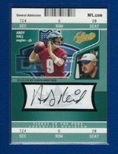 Andy Reid & Hall 2004 Fleer Authentic Signature SP /100 NFL AUTO Eagles Chiefs