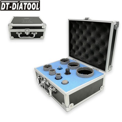 9pcs/boxed Diamond Drilling Core Bits Kit Cuts Porcelain Marble Hole Saw Cutters