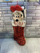 Disney Magic Holiday Minnie Mouse Santa Animated Musical Stocking Christmas NEW