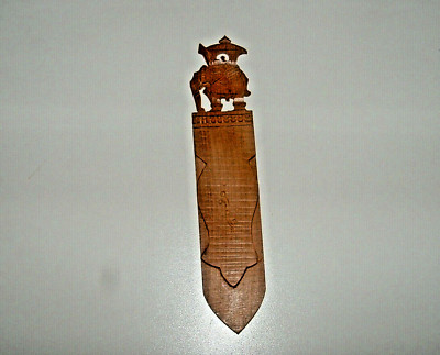 Elephant Wood Type Bookmark, India Style Design, Age Unknown, pre-owned