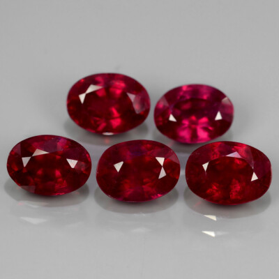 7x5mm Oval 1Piece Natural Red Mozambique Ruby Loose Gemstone AAA Grade 