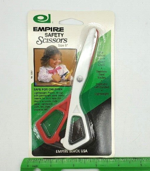 Empire Berol Safety Scissors 5" LOT OF 12, StainlessSteel Blade Right/Left China