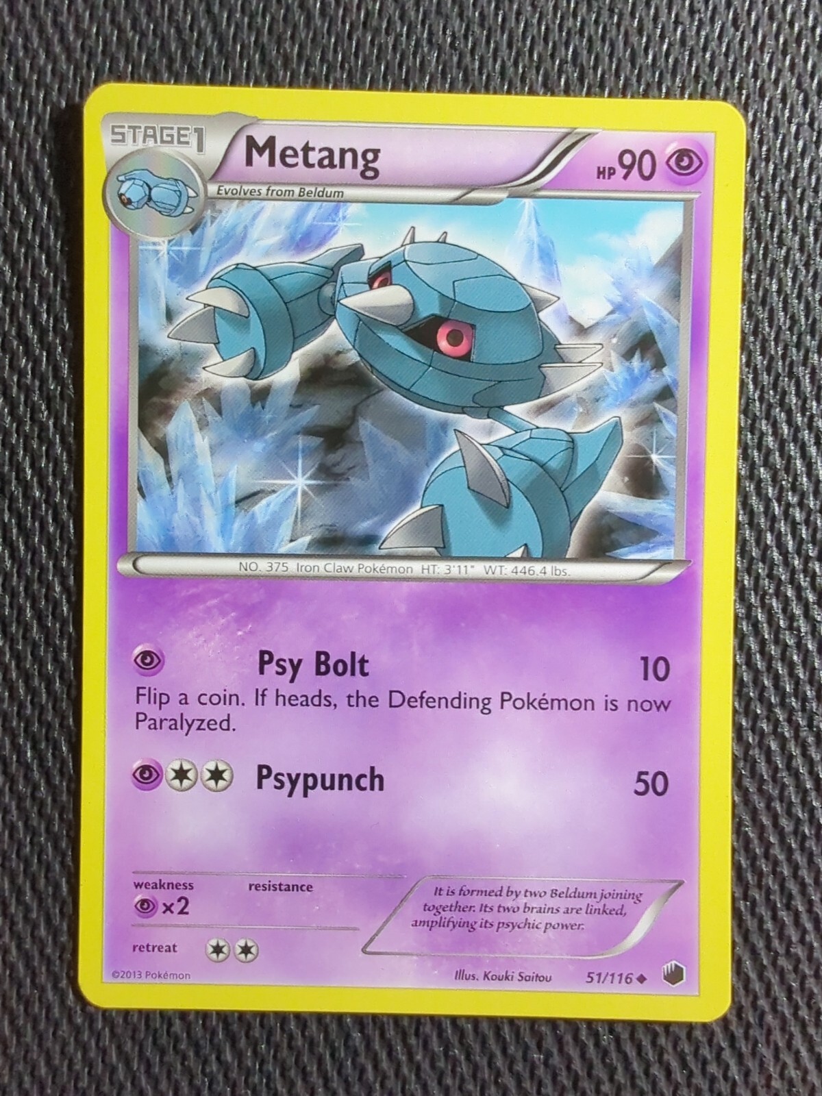Pokémon TCG Metang Plasma Freeze 51/116 Regular Uncommon NM