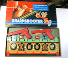 1956 SHARPSHOOTER TARGET GAME RUBBER BAND ANTIQUE BOX GAME TOY W BOX CADACO ELLI — photo 1