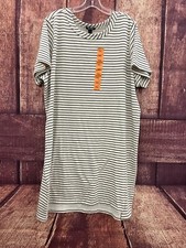 Buffalo David Britton Ladies' Cotton Everyday Striped Shortsleeve Dress Size XXL