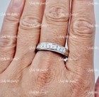 1.01 ct 14k White Gold ladies & mens Wedding Natural Diamond Ring Set His & Hers — photo 2