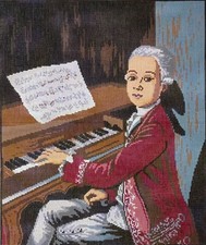 Tapex Vienna WOLFGANG AMADEUS MOZART Needlepoint Canvas 14"x17" 137-802