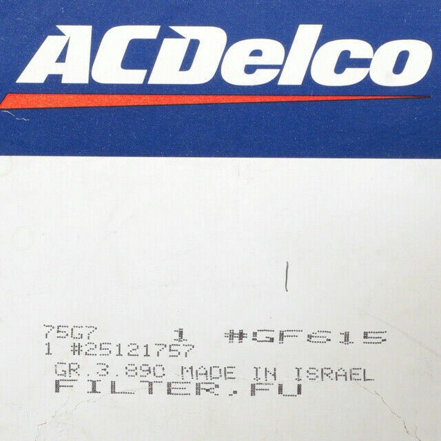 Filtro de combustible para Chevrolet Prizm 1989-1992, motor 1.6L (N/P 25121757)
