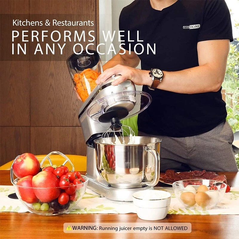 3In1 Food Stand Mixer Stainless Steel Bowl Meat Grinder Blender 6QT 6 Speed - Image 2 of 4