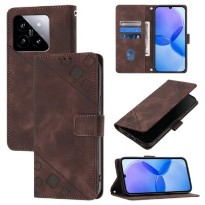 For Xiaomi 14 Skin Feel Case Cover Phone Case (Brown)