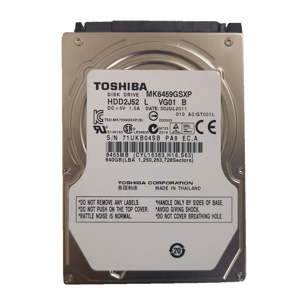 Toshiba 640GB,MK6459GSXP 5400RPM SATA 2.5