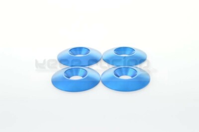 4 x Aluminium Unterlegscheibe Kart Sitz, 34x8mm, blau
