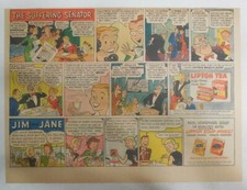 Lipton Tea Ad: "The Suffering Senator" from 1930's-1940's 11 x 15 inches