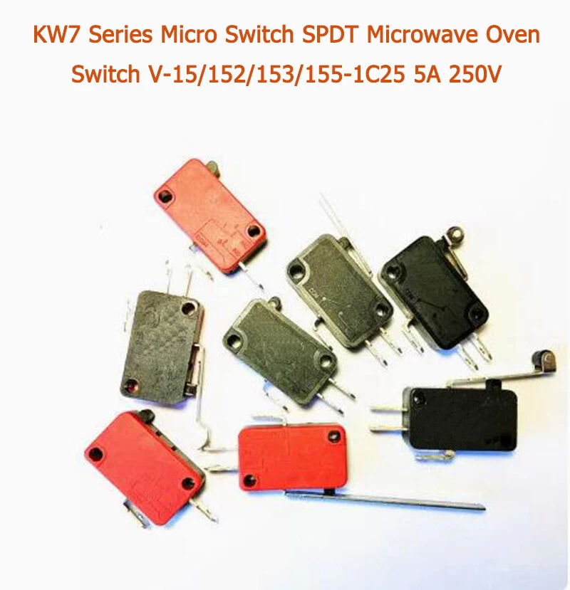 KW7 Series Micro Switch SPDT Microwave Oven Switch V-15/152/153/155-1C25 5A 250V