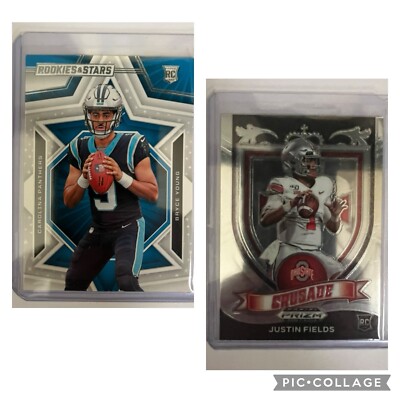 2023 Panini Rookies & Stars Bryce Young #110 Card & Prizm Justin fields RC #163