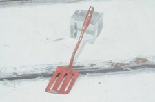 Vintage Small Red Tin Toy Spatula Made In USA Vintage Kitchen Toy Collectible