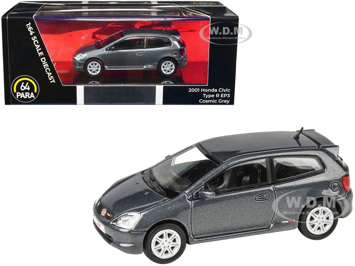 2001 HONDA CIVIC TYPE R EP3 COSMIC GRAY 1/64 DIECAST MODEL CAR