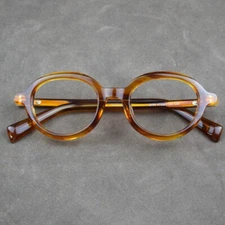 Hand Made Acetate Oval Eyeglasses Frame Round Retro Glasses Women Men Vintage