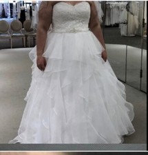 Plus Sized Tiered Organza Ballgown