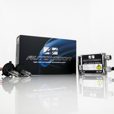 Autovizion 55 Watts H4 HB2 9003 10000K Brilliant Blue HID Xenon Kit Low Beam