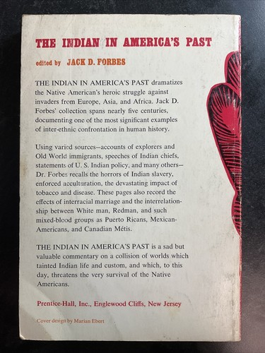 The Indian in America's Past by Jack D. Forbes 1964 Vintage Paperback Book - Picture 3 of 4