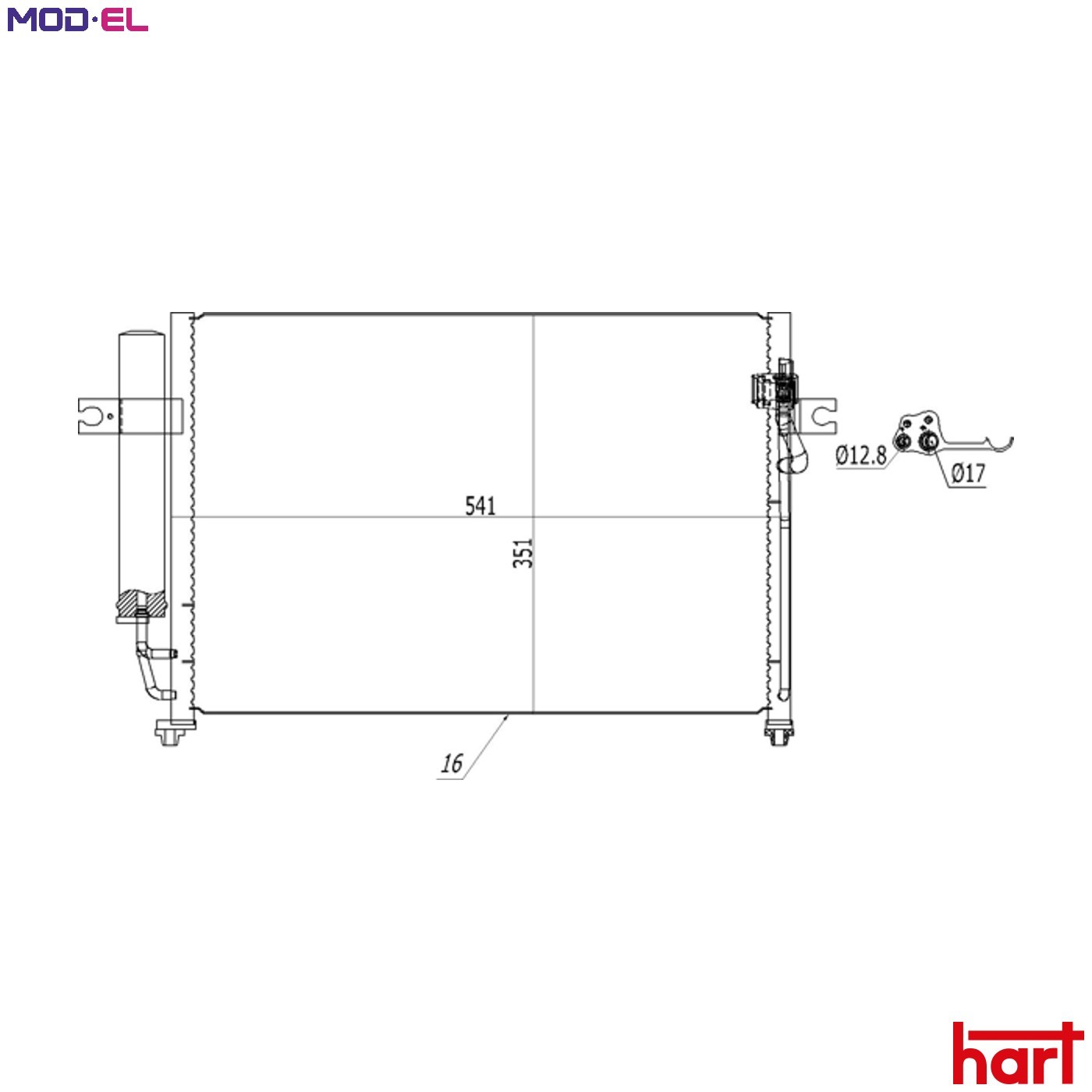CONDENSER AIR CONDITIONING 619 553 FOR HYUNDAI G4EE 1.4L G4EA 1.3L G4HG 1.1L