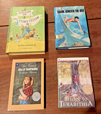 Vintage Hardcover Book Lot of 4 Bridge to Terabithia Gilly Hopkins Classics