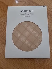 Nordstrom Fashion Texture Tights Comfort Top 40 Den Nude Size M/L 