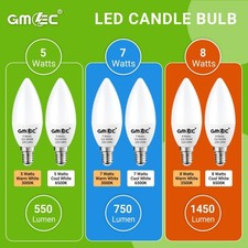 E14 LED Candle Bulbs 5W 7W 8W Warm White or Cool White Non Dimmable