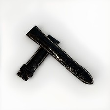 Jacques Lemans 21mm Genuine Alligator Watch Strap - Black