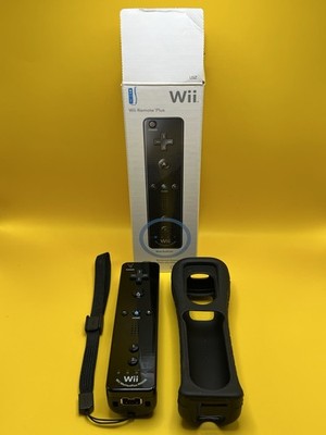 Wii Remote Controller - Nintendo Motion Plus - OEM Original - Black w/ Box