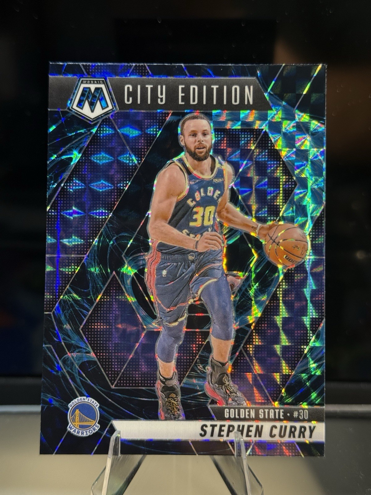 2024-25 Panini Mosaic Stephen Curry Genesis City Edition Case Hit SSP Warriors