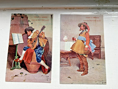 2 x Louis Royer Werbepostkarten Cognac