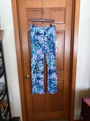   Lilly Pulitzer Georgia May Palazzo Pant Capri Teal Off Tropic Size Medium