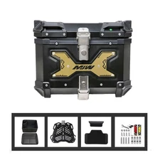 45L Motorcycle Top Case Tail Box Aluminum Alloy Universal Motorbike Trunk